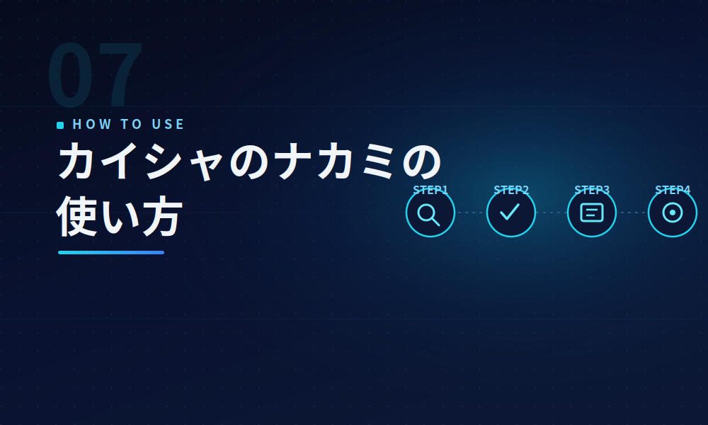 カイシャのナカミの使い方